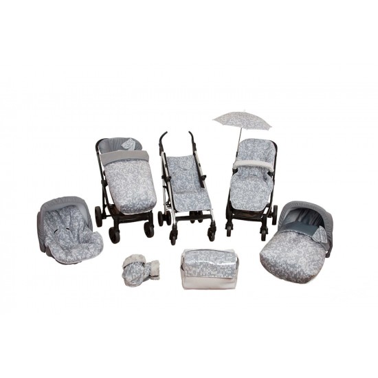 Babytasche Spiel Stuhl mit Fäustlinge Grau