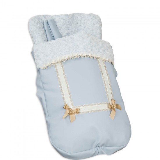 Babytasche Stuhl mit Leder Harness Covers Hellblau