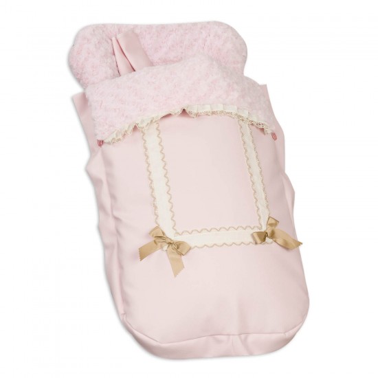 Babytasche Stuhl mit Leder Harness Rosa Abdeckungen