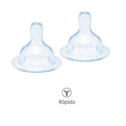 Silicone flow teats QUICK Baby Due Médic